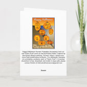 ハッピーハローウィン悲鳴！カボチャの叫び カード (裏面)