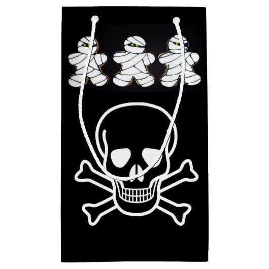 ハッピーハローウィン抱き枕、スカル スモールペーパーバッグ (裏面)