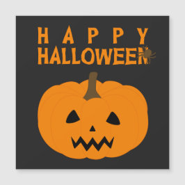 ハッピーハローウィン文字とパンプキンオンブラック