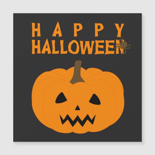 ハッピーハローウィン文字とパンプキンオンブラック (正面)
