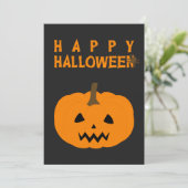 ハッピーハローウィン文字とパンプキンオンブラック カード (スタンド正面)