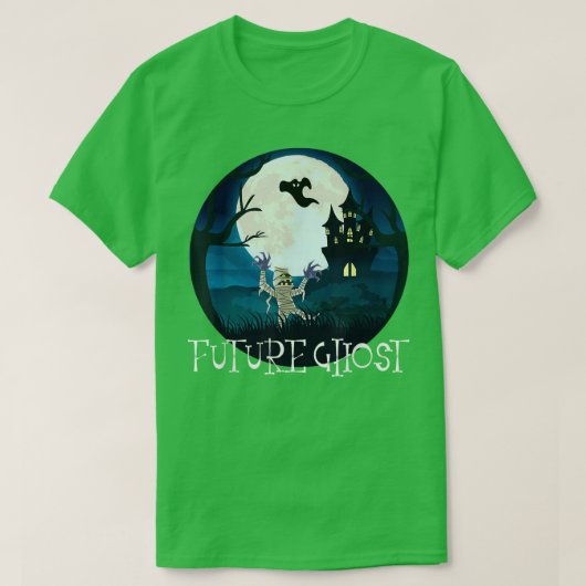 ハッピーハローウィン未来幽霊1548 Tシャツ (デザイン正面)