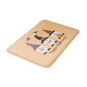 ハッピーハローウィン格言紫オレンジ バスマット (アングル)