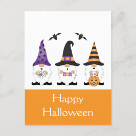 ハッピーハローウィン格言紫オレンジ ポストカード