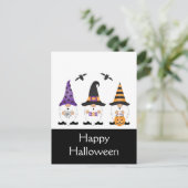 ハッピーハローウィン格言紫オレンジ ポストカード (スタンド正面)