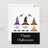 ハッピーハローウィン格言紫オレンジ ポストカード (正面/裏面)