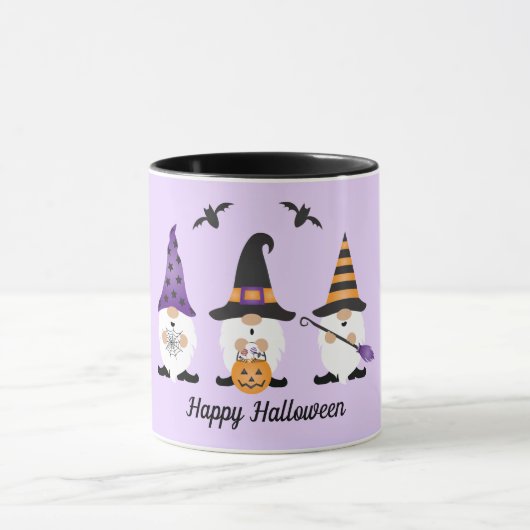ハッピーハローウィン格言紫オレンジ マグカップ (中央)