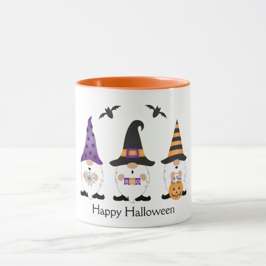 ハッピーハローウィン格言紫オレンジ マグカップ (中央)