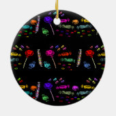 ハッピーハローウィン棒つきキャンデーとキャンディパターン， ZSSG セラミックオーナメント (裏面)