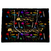 ハッピーハローウィン棒つきキャンデーとキャンディパターン， ZSSG ラージペーパーバッグ (正面)