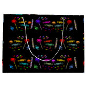 ハッピーハローウィン棒つきキャンデーとキャンディパターン， ZSSG ラージペーパーバッグ (裏面)