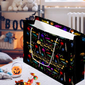 ハッピーハローウィン棒つきキャンデーとキャンディパターン， ZSSG ラージペーパーバッグ