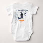 ハッピーハローウィン水彩 ベビーボディスーツ (裏面)