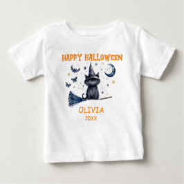 ハッピーハローウィン水彩 ベビーTシャツ