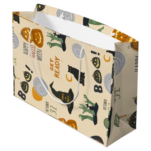 ハッピーハローウィン治療バッグ ラージペーパーバッグ (裏面アングル)