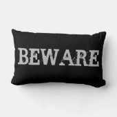 ハッピーハローウィン注意 ランバークッション (裏面)