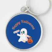 ハッピーハローウィン深いBlue keyChain キーホルダー (正面)