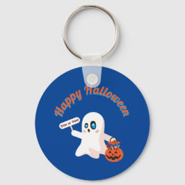 ハッピーハローウィン深いBlue keyChain キーホルダー