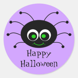 ハッピーハローウィン漫画スパイダーステッカー ラウンドシール