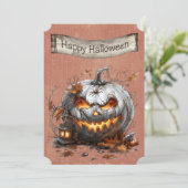 ハッピーハローウィン炎ホワイトパンプキン (スタンド正面)