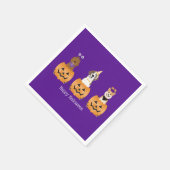 ハッピーハローウィン犬をカボチャに スタンダードカクテルナプキン (角)