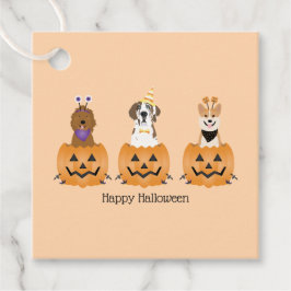 ハッピーハローウィン犬をカボチャに フェイバータグ