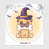ハッピーハローウィン犬 シール (シート)