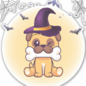 ハッピーハローウィン犬 シール (正面)