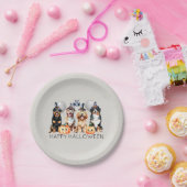 ハッピーハローウィン犬 ペーパープレート (パーティー)