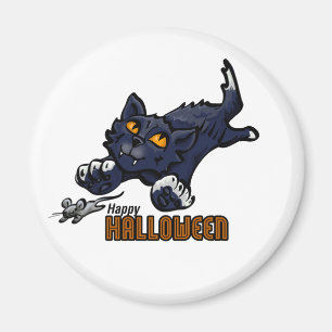 ハッピーハローウィン猫とマウス マグネット