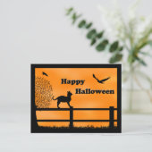 ハッピーハローウィン猫ポストカード ポストカード (スタンド正面)