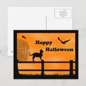 ハッピーハローウィン猫ポストカード ポストカード (正面/裏面)