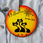 ハッピーハローウィン猫丸ボタン 缶バッジ (インサイチュ)