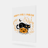 ハッピーハローウィン猫愛 アクリルサイン (傾斜)
