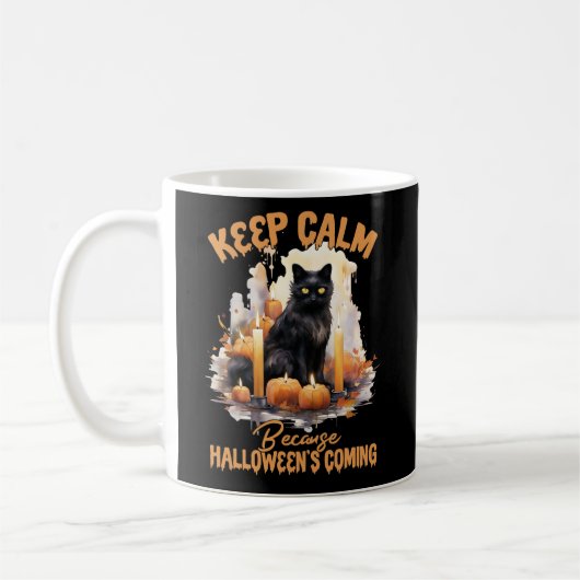 ハッピーハローウィン猫 コーヒーマグカップ (左)