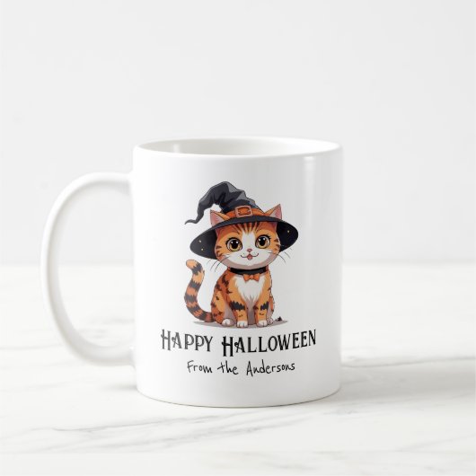 ハッピーハローウィン猫 コーヒーマグカップ (左)