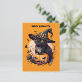 ハッピーハローウィン猫 シーズンポストカード (スタンド正面)