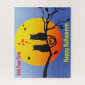 ハッピーハローウィン猫 ジグソーパズル (縦)