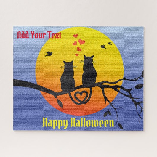 ハッピーハローウィン猫 ジグソーパズル (横)