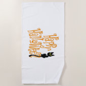 ハッピーハローウィン猫 ビーチタオル (正面)