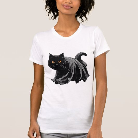 ハッピーハローウィン猫 Tシャツ (正面)