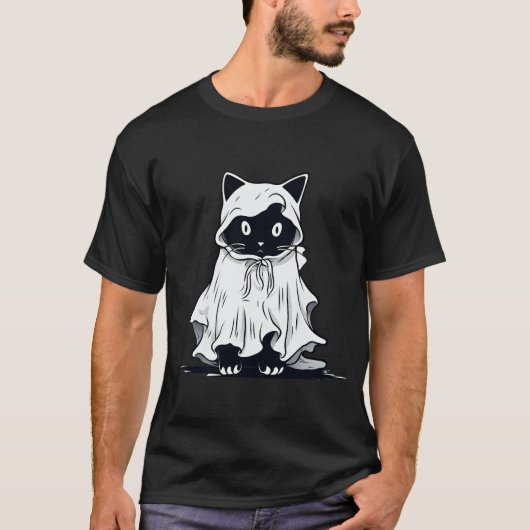 ハッピーハローウィン猫 Tシャツ (正面)