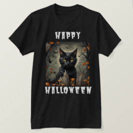 ハッピーハローウィン猫 Tシャツ