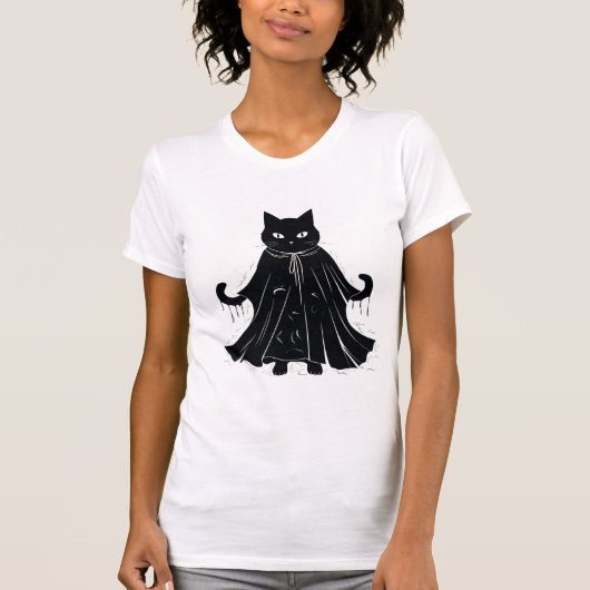 ハッピーハローウィン猫 Tシャツ (正面)
