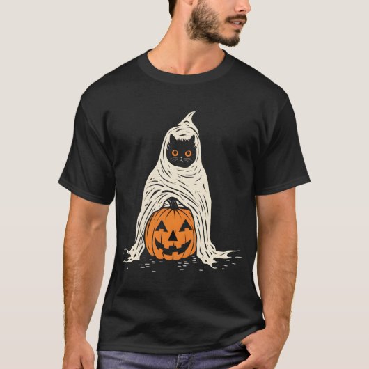 ハッピーハローウィン猫 Tシャツ (正面)