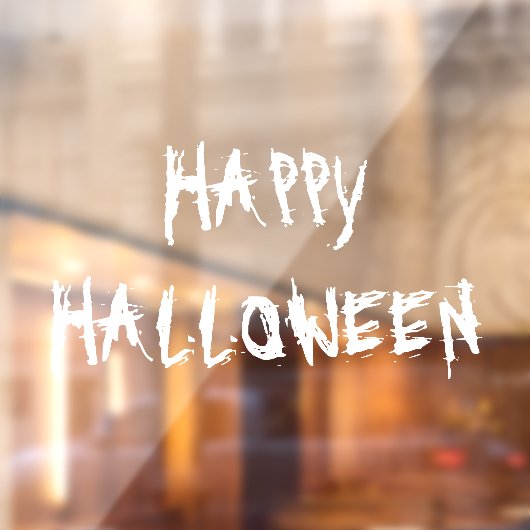 ハッピーハローウィン白い怖い装飾 ウィンドウサイン (シート2)