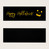 ハッピーハローウィン白熱［赤熱］光を放つパンプキン顔 (正面&裏面)