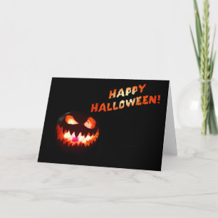 ハッピーハローウィン白熱［赤熱］光を放つ- Jack-O-Lantern カード