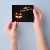 ハッピーハローウィン白熱［赤熱］光を放つ- Jack-O-Lantern チラシ (手)