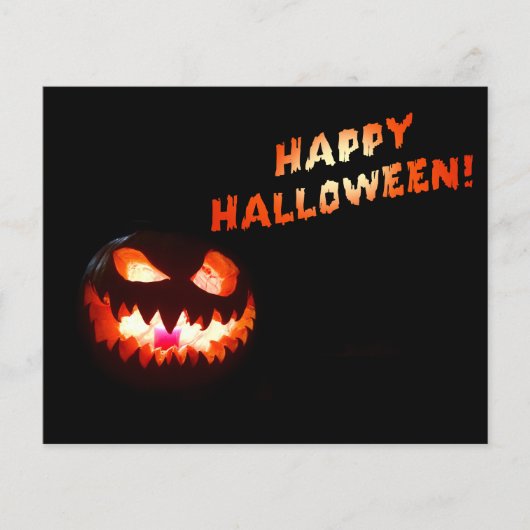 ハッピーハローウィン白熱［赤熱］光を放つ- Jack-O-Lantern チラシ (正面)